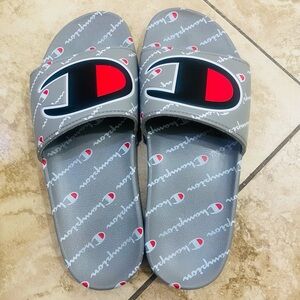Champion Slides Sandals with Champion Logo